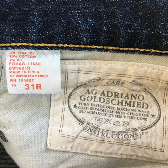 Ag Adriano Goldschmie Tomboy Boyfriend Jeans Womens 31 - Picture 7 of 10